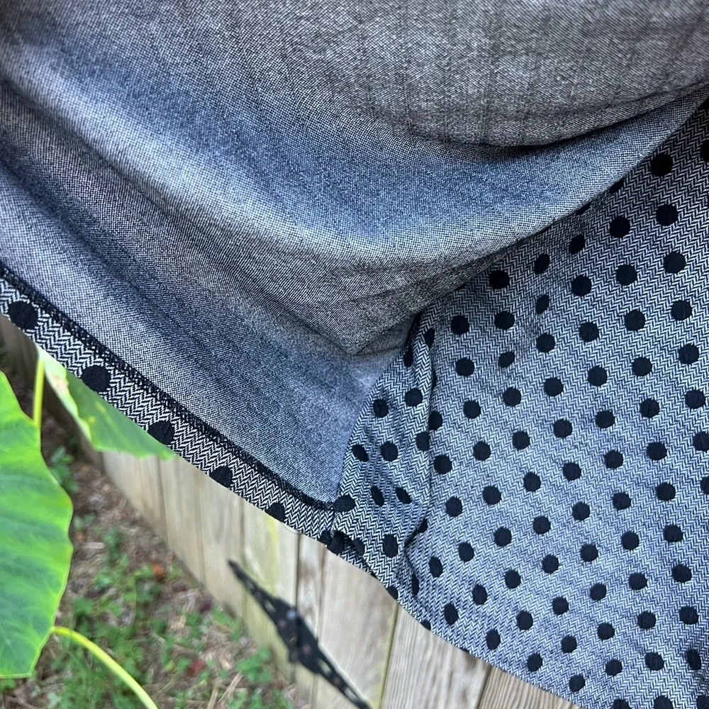 TALBOTS Black and Gray Polka Dot Dress Women’s Small Petite